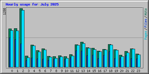 Hourly usage for July 2025